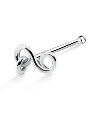 Infinity Shaped Silver Bone Nose Stud NSKD-47